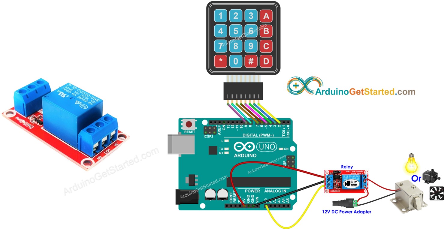rơ-le bàn phím Arduino