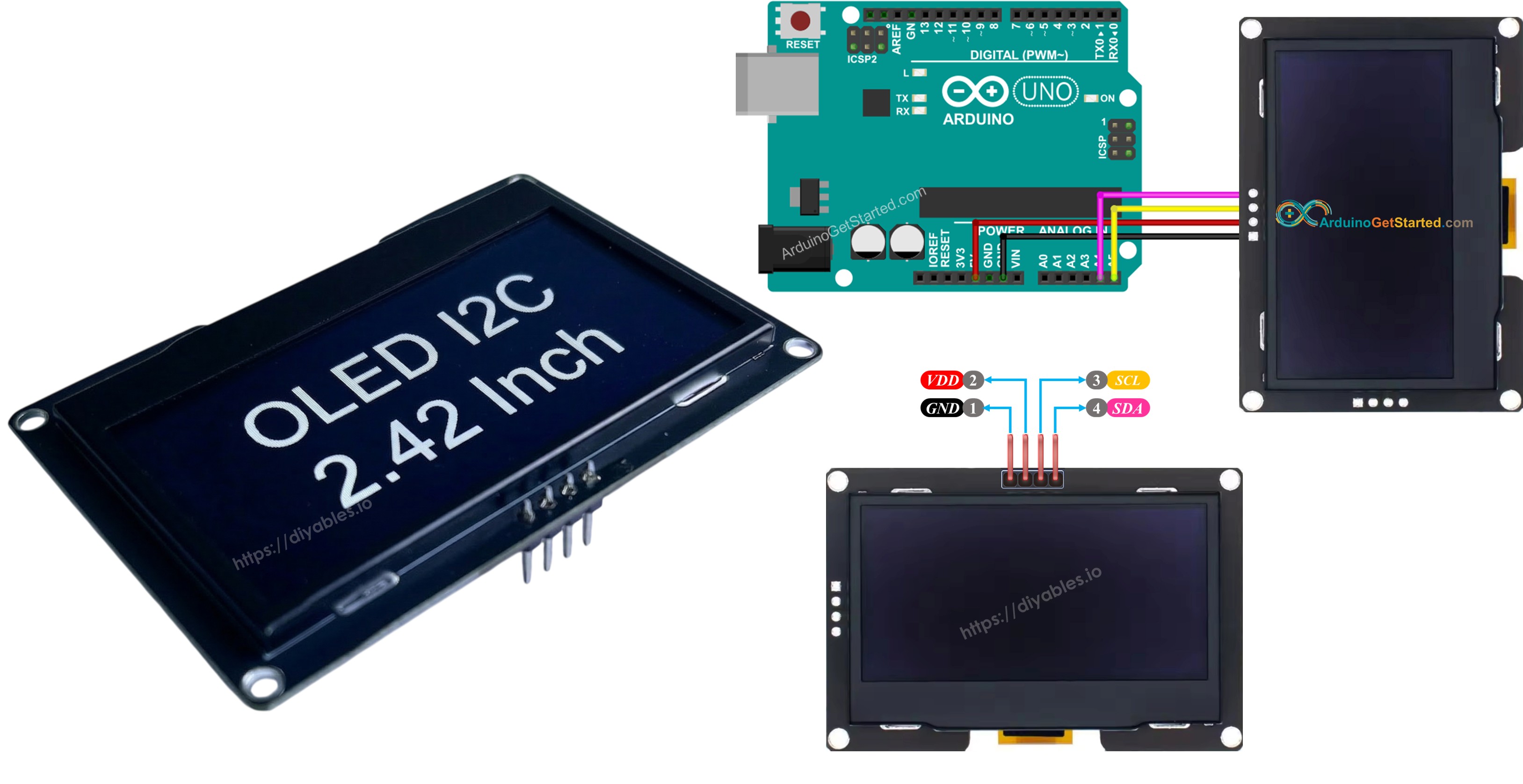 màn hình oLED ssd1309 cho Arduino