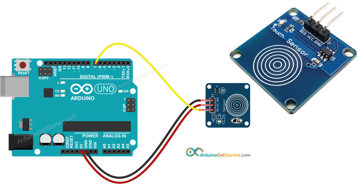 Arduino cảm biến chạm