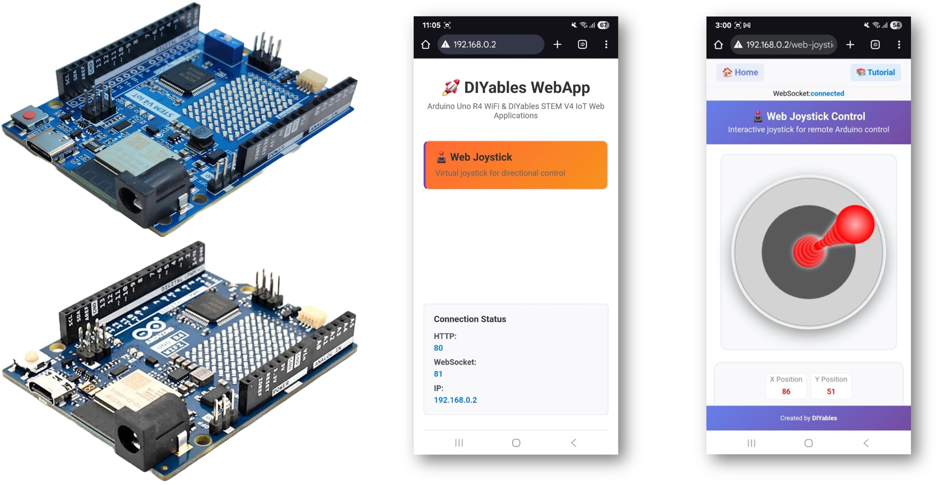 Arduino webjoystick example - hướng dẫn Điều khiển joystick Ảo