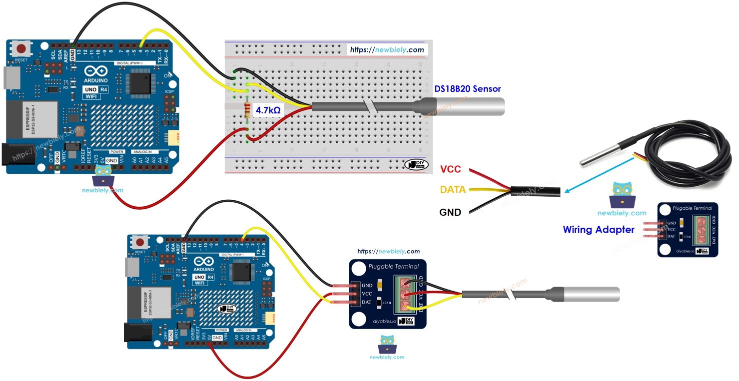 Arduino UNO R4 cảm biến nhiệt độ