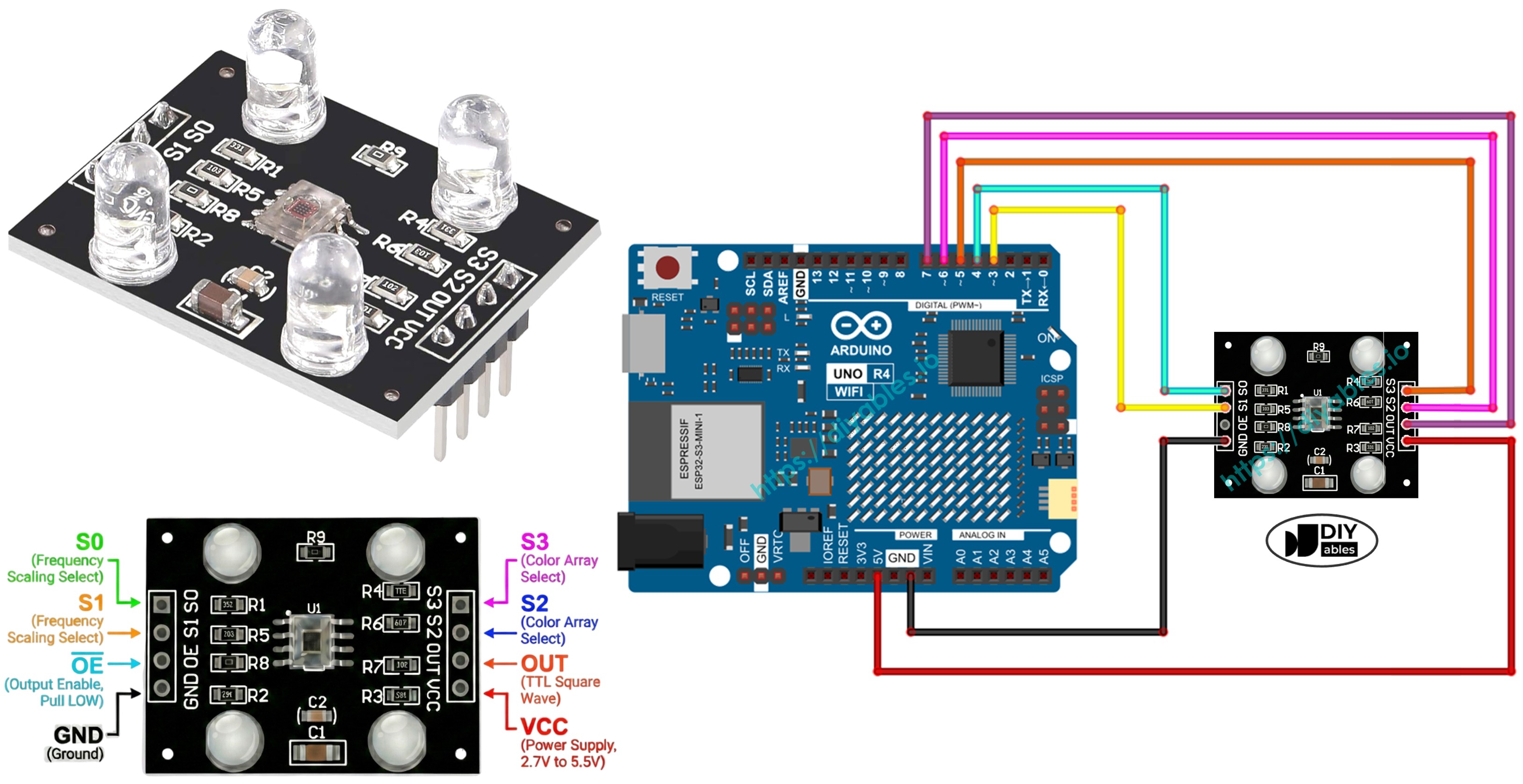Arduino UNO R4 Color Sensor