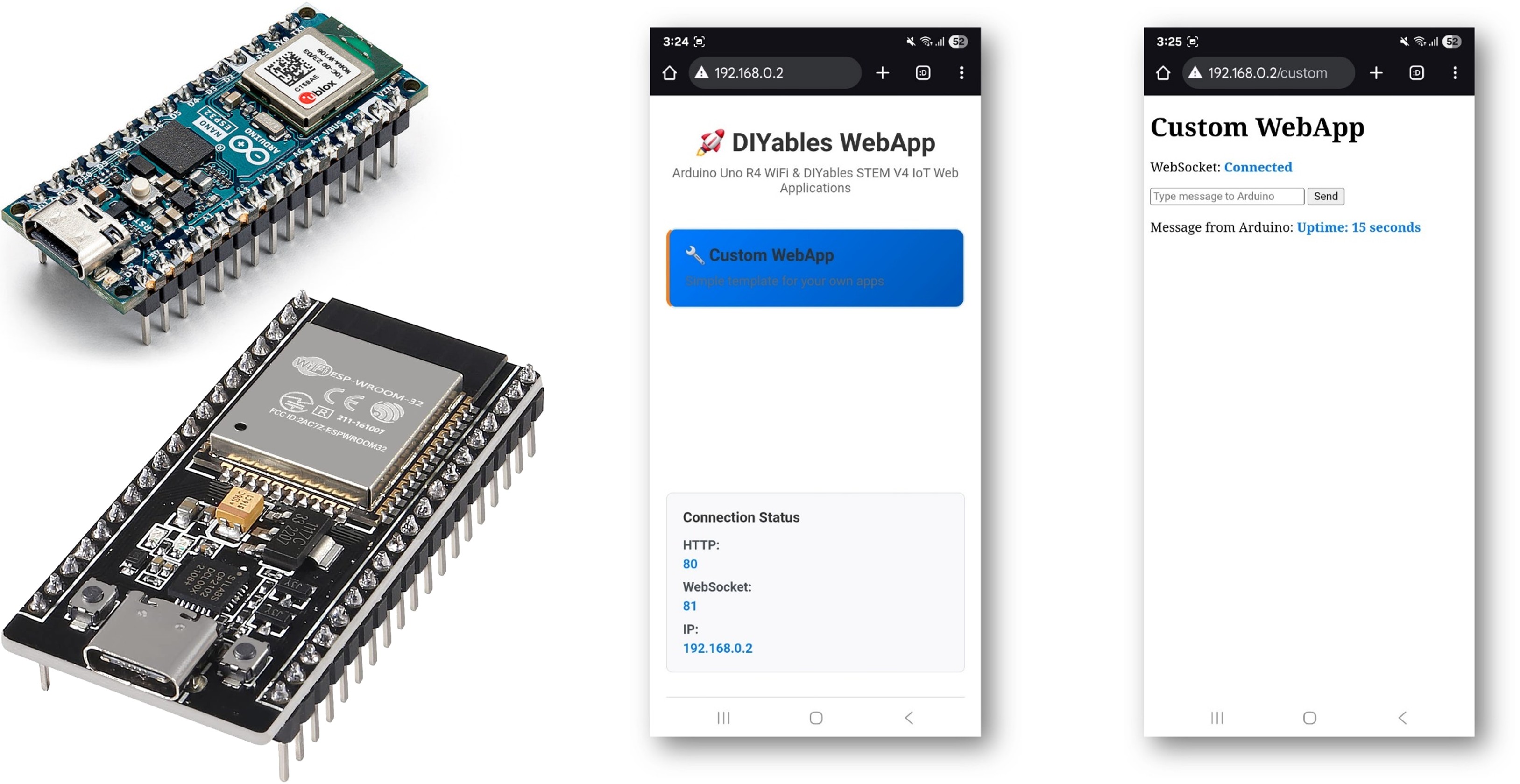 ví dụ webapp tùy chỉnh Arduino - hướng dẫn tự xây dựng giao diện web của riêng bạn