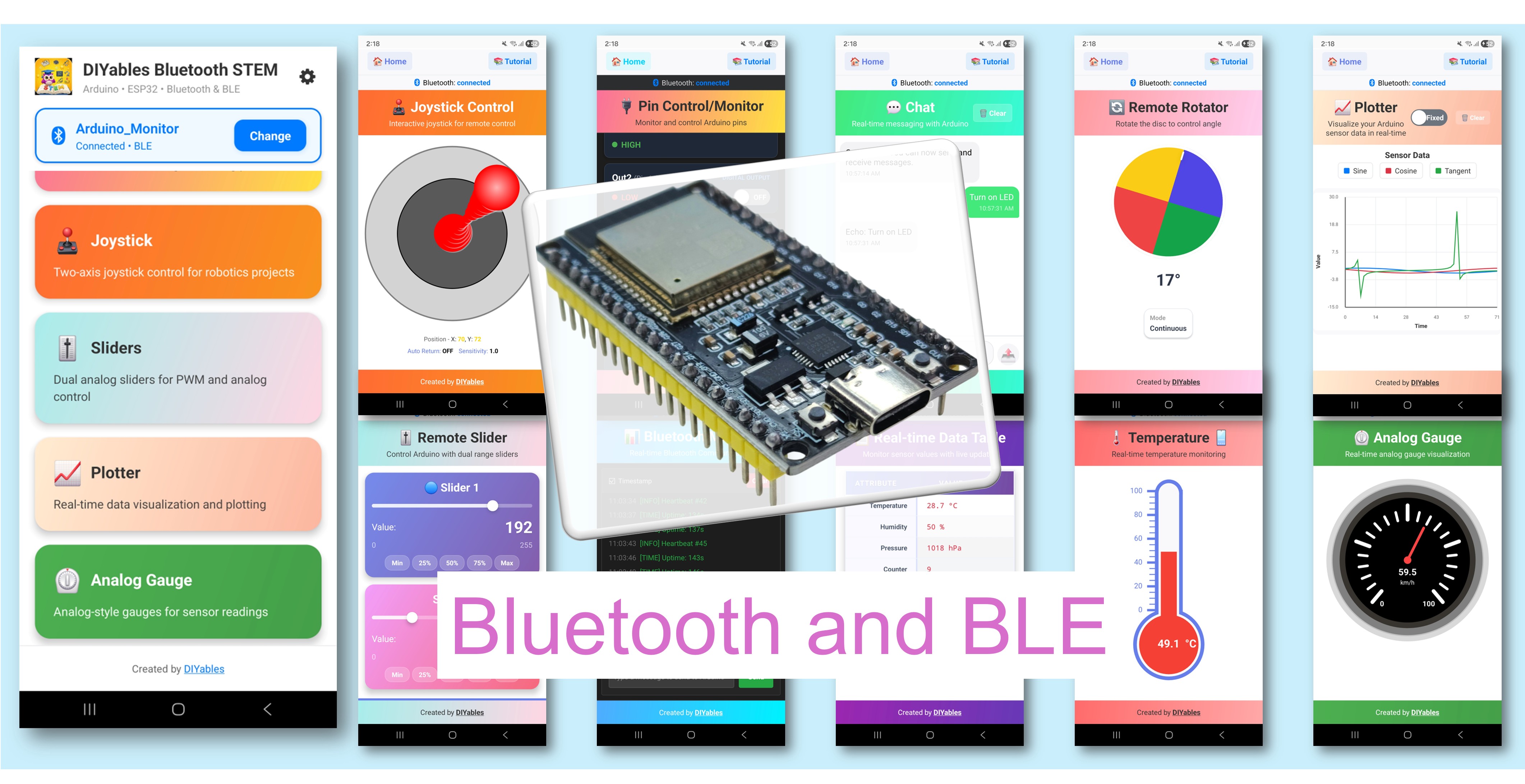 ESP32 Bluetooth multiple apps example - kết hợp tất cả Bluetooth apps trong một dự Án tutorial
