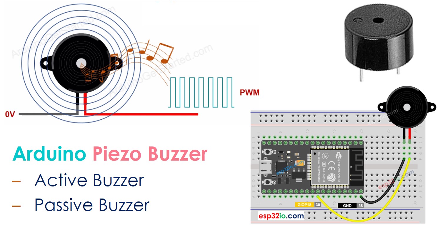 ESP32 còi piezo
