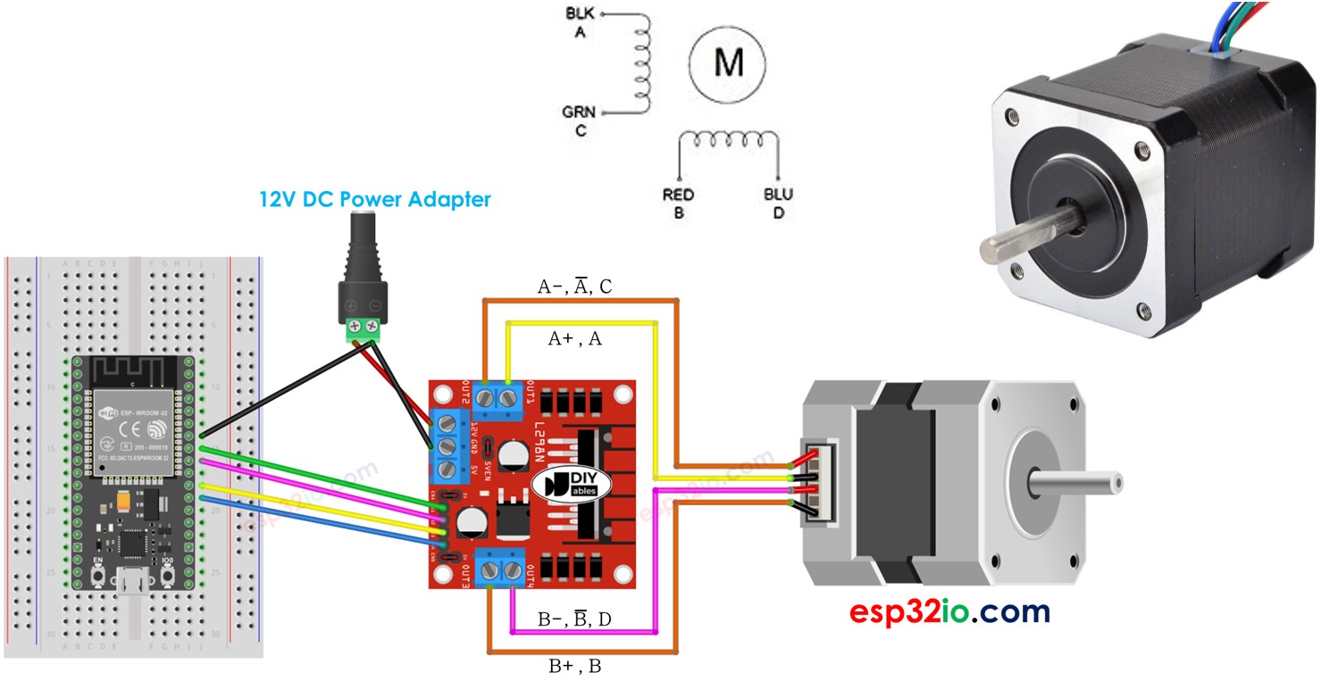 ESP32 động cơ bước