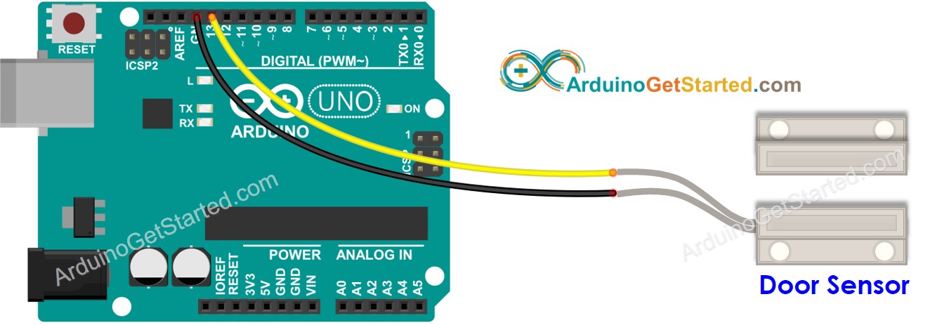 sơ đồ nối dây cảm biến cửa Arduino