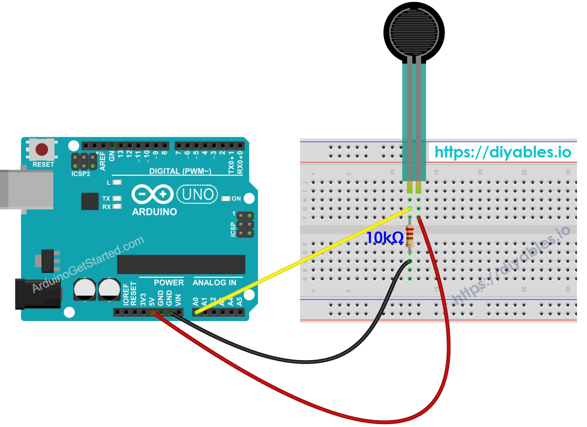 sơ đồ kết nối Arduino force