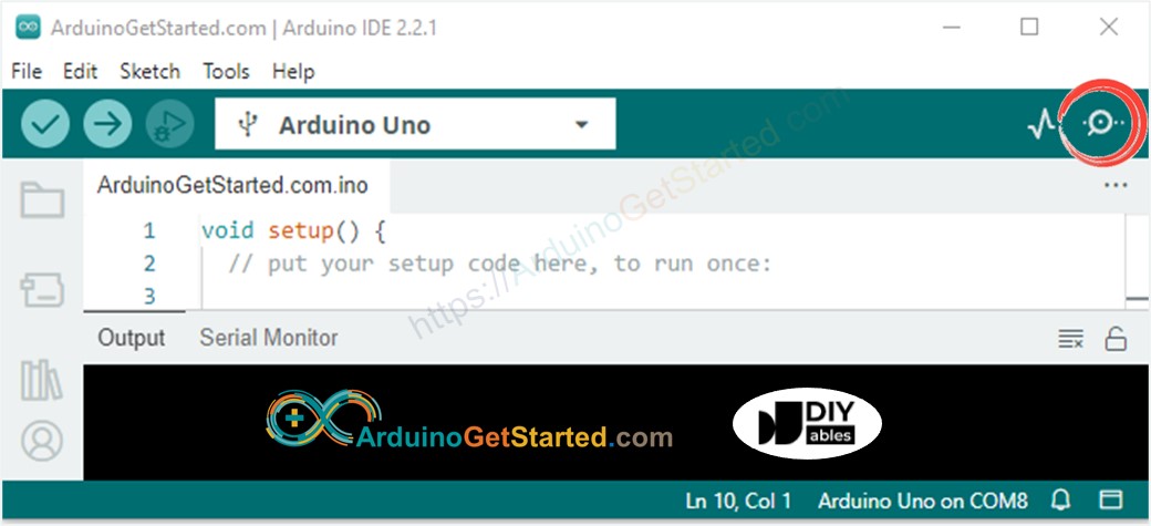 Arduino ide - cách mở serial monitor