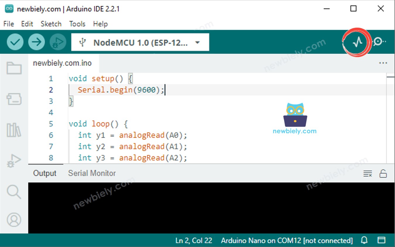 cách mở serial plotter