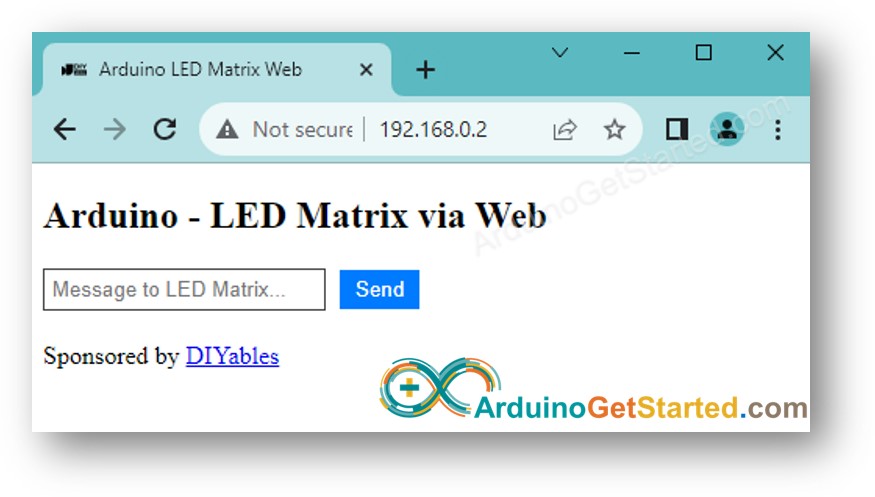 trình duyệt web cho ma trận LED Arduino UNO R4