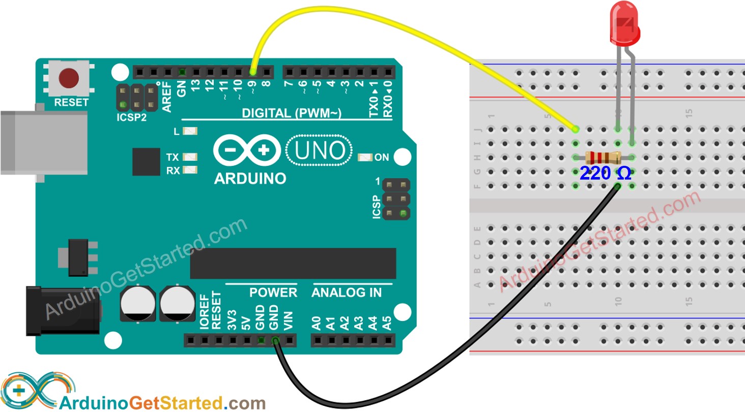 sơ đồ mạch LED Arduino