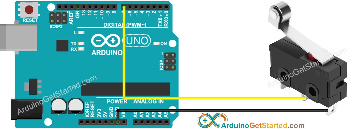 sơ đồ nối dây công tắc giới hạn Arduino
