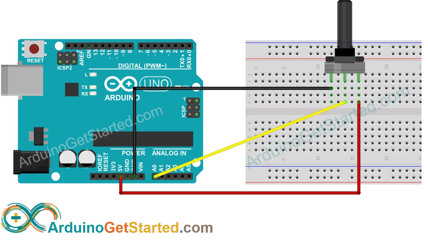sơ đồ nối dây biến trở Arduino