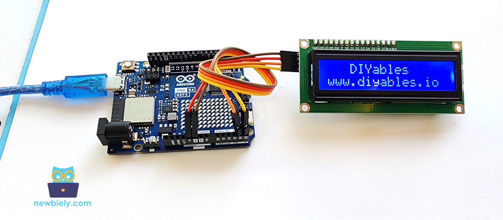 hiển thị lcd i2c Arduino UNO R4
