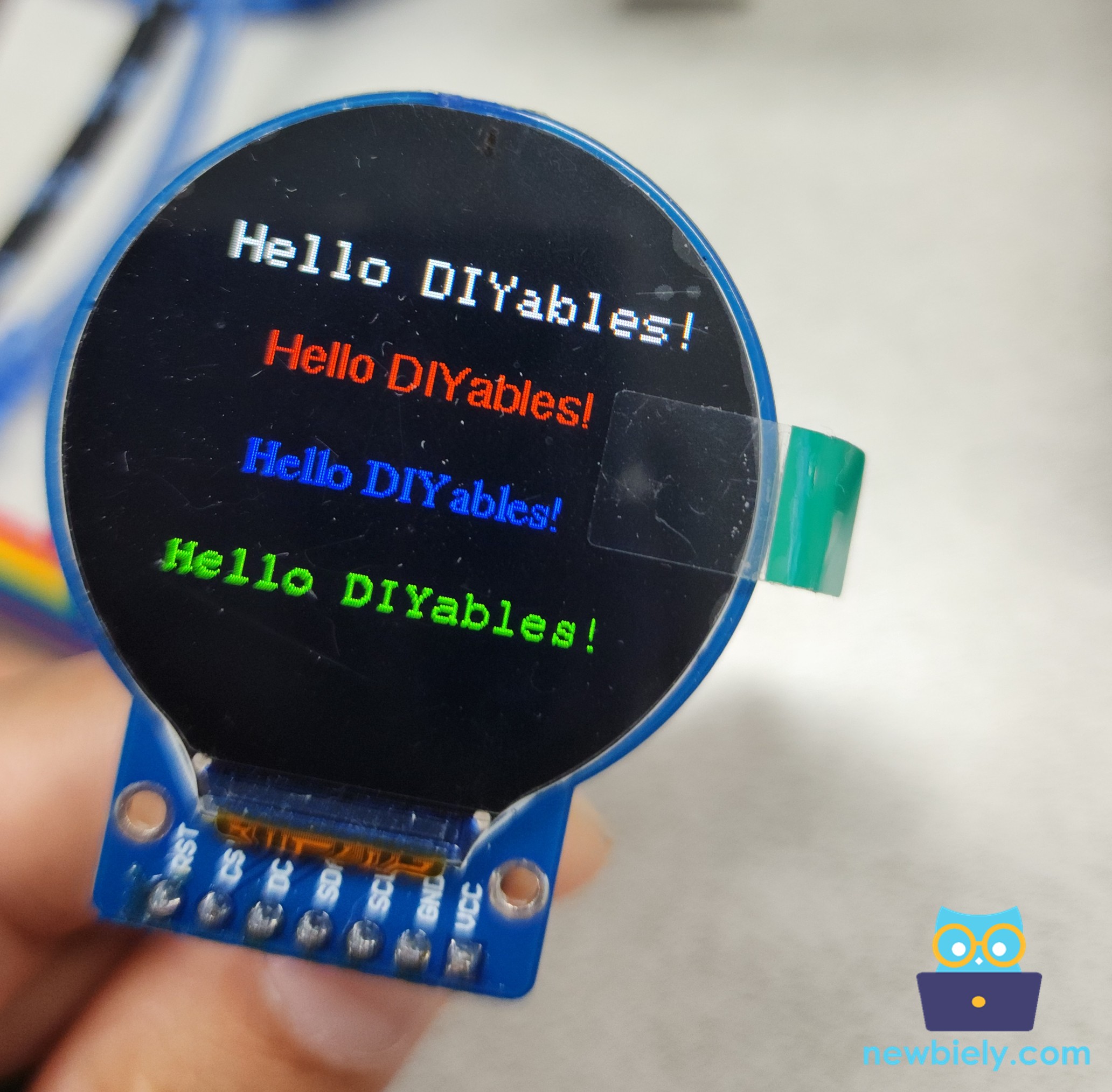 Arduino UNO R4 round circular tft lcd màn hình screen external font