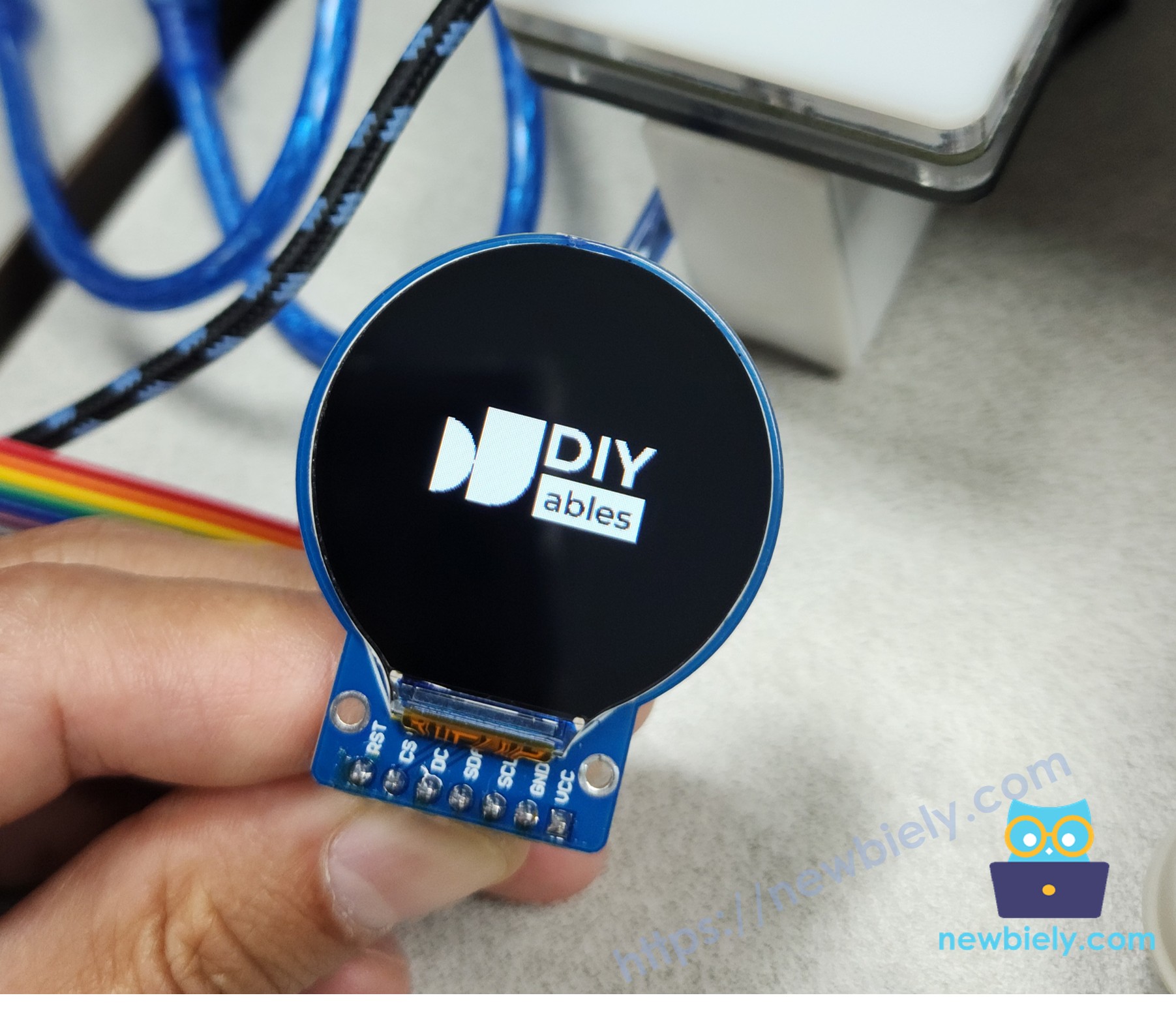 Arduino UNO R4 round circular tft lcd màn hình screen màn hình image