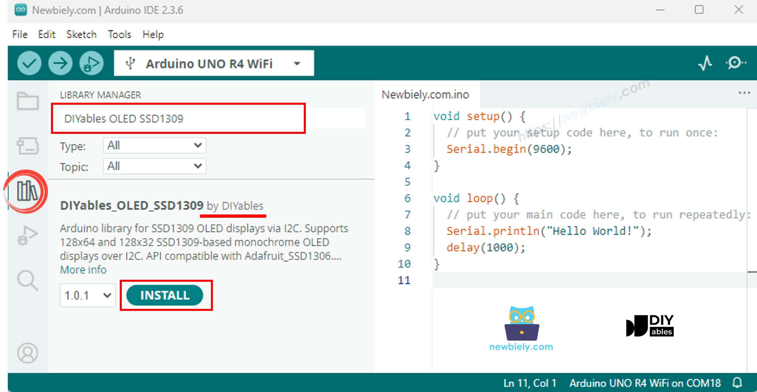Arduino ssd1309 oLED thư viện