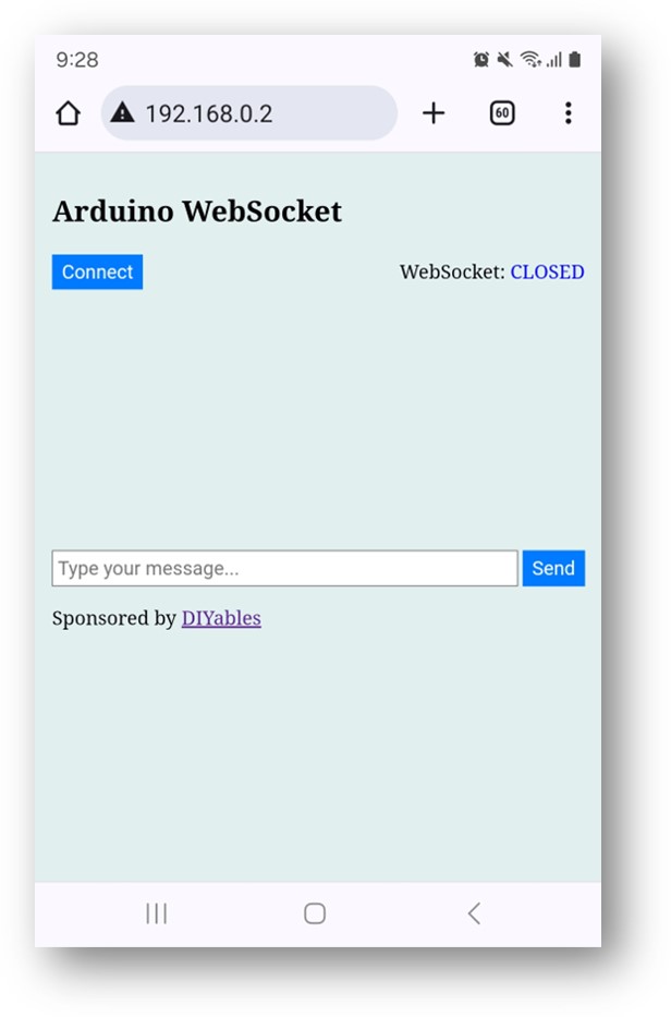trình duyệt websocket cho Arduino