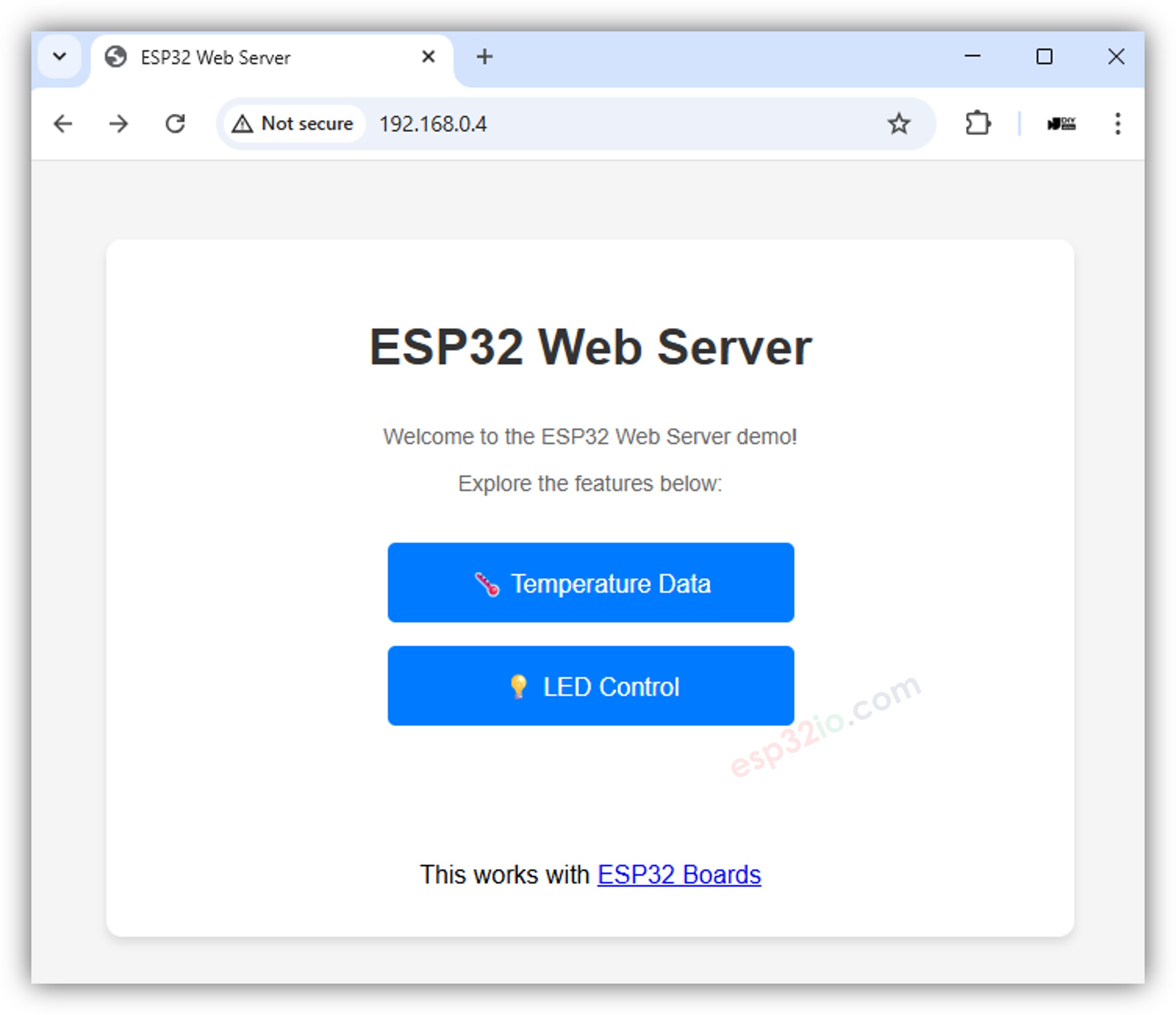 máy chủ web ESP32