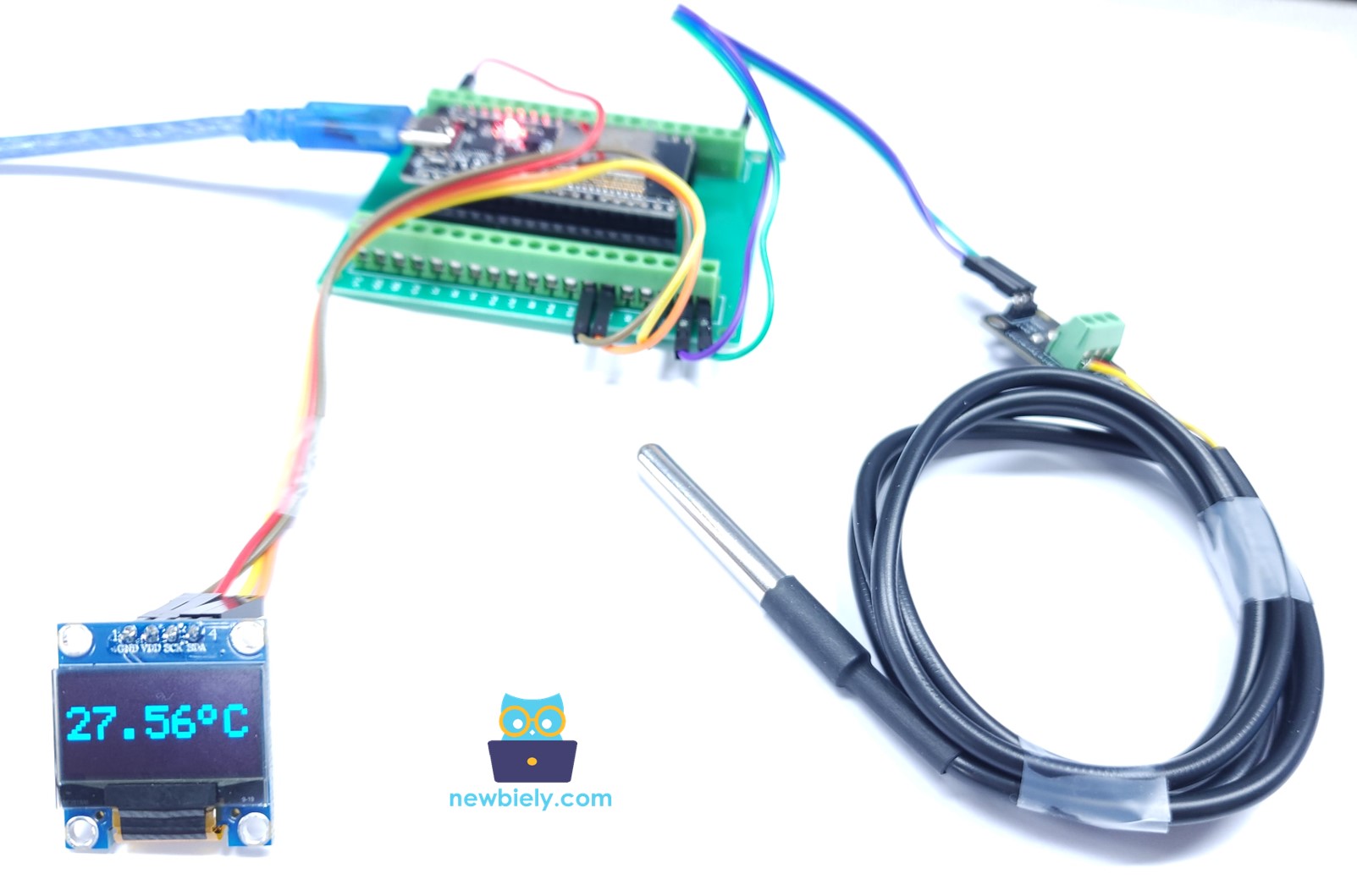 ESP32 màn hìnhs temperature on oLED
