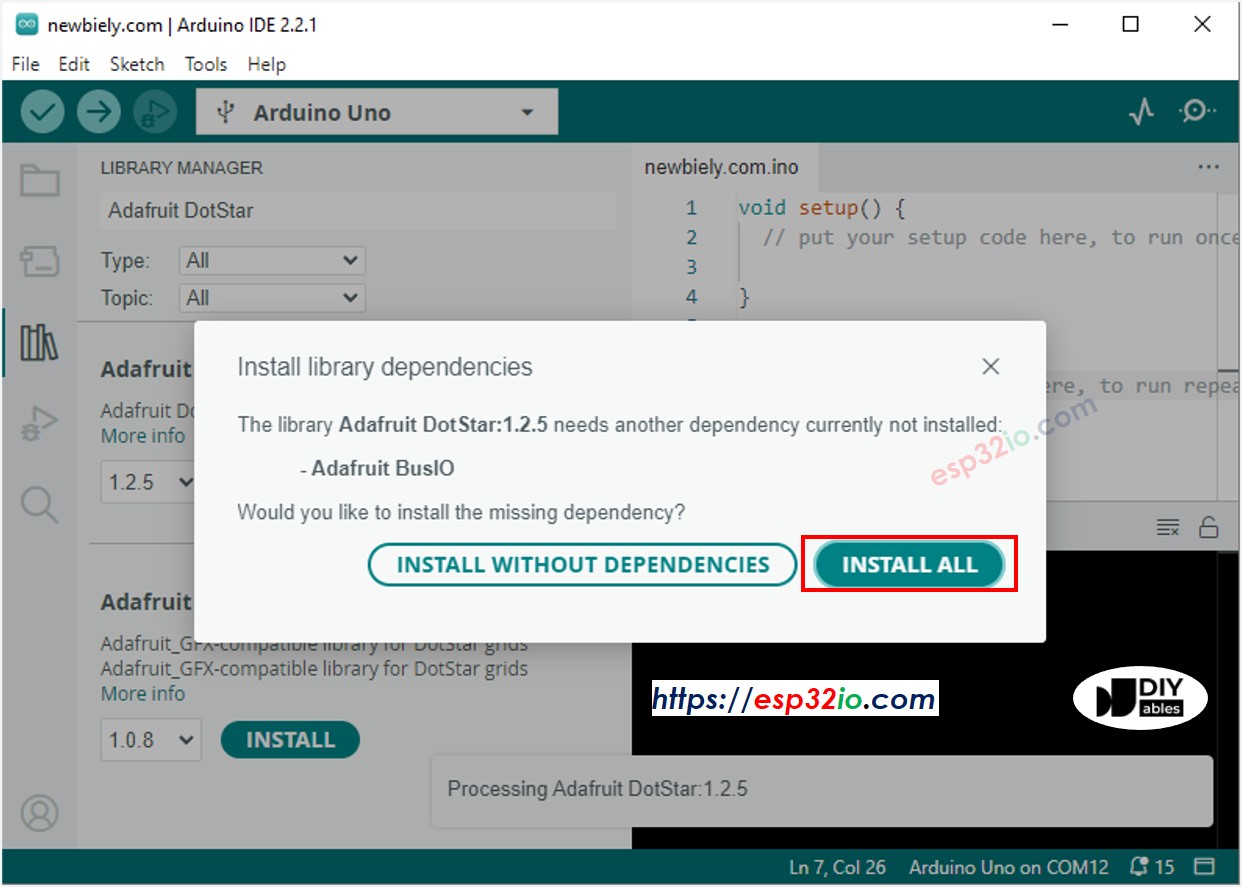 ESP32 bàn phím ma trận thư viện