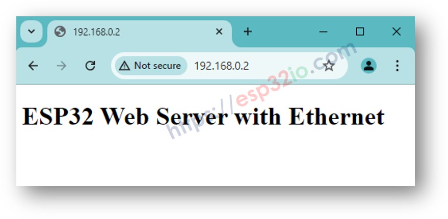 ESP32 Ethernet web server