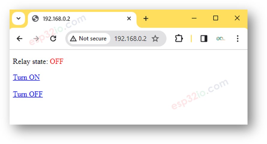 ESP32 rơ le web browser
