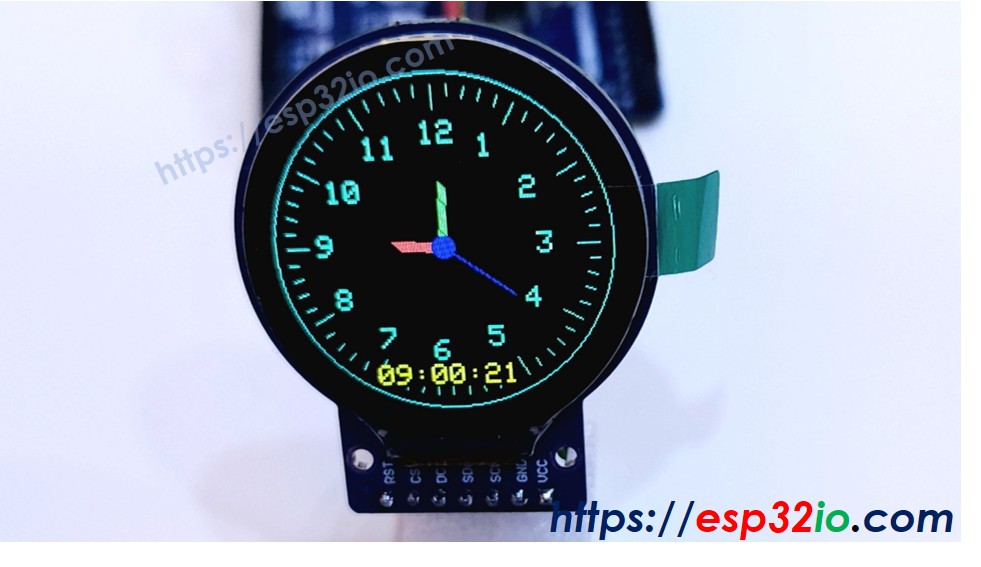 ESP32 round circular tft lcd màn hình screen màn hình clock watch