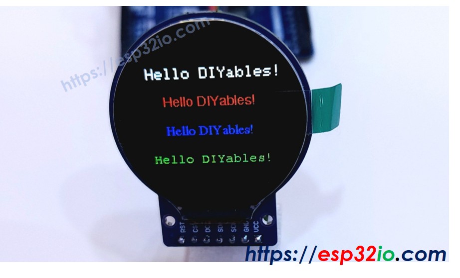 ESP32 round circular tft lcd màn hình screen external font