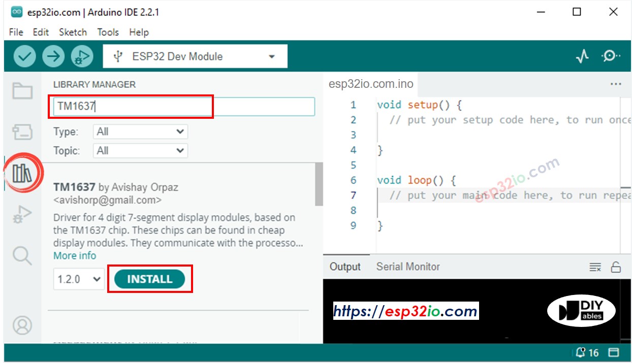 Arduino tm1637 4-digit 7-segment màn hình thư viện