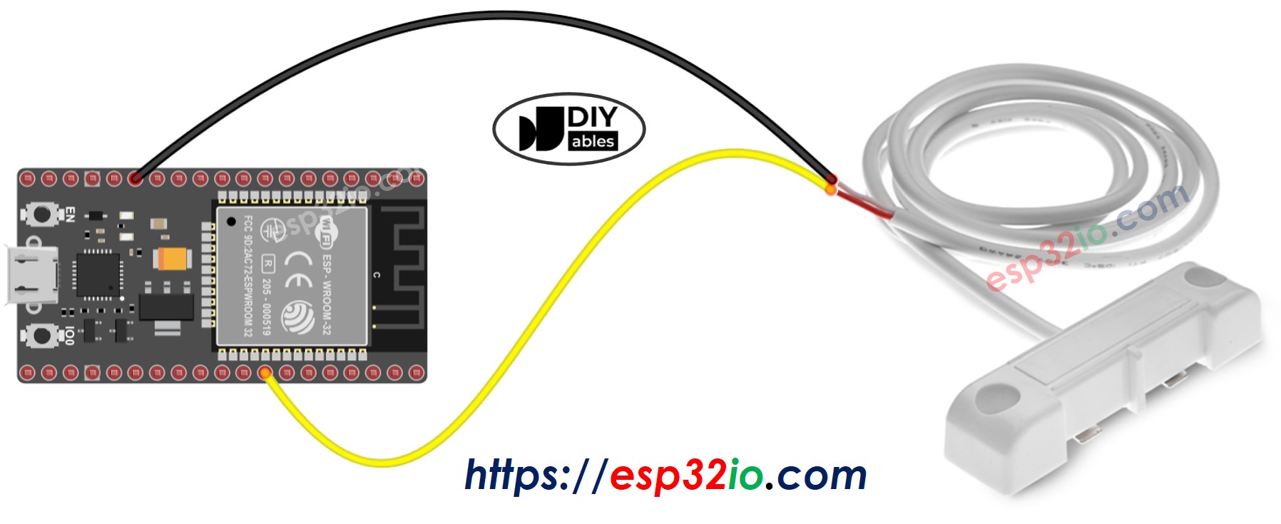 ESP32 water sensor sơ đồ đấu dây