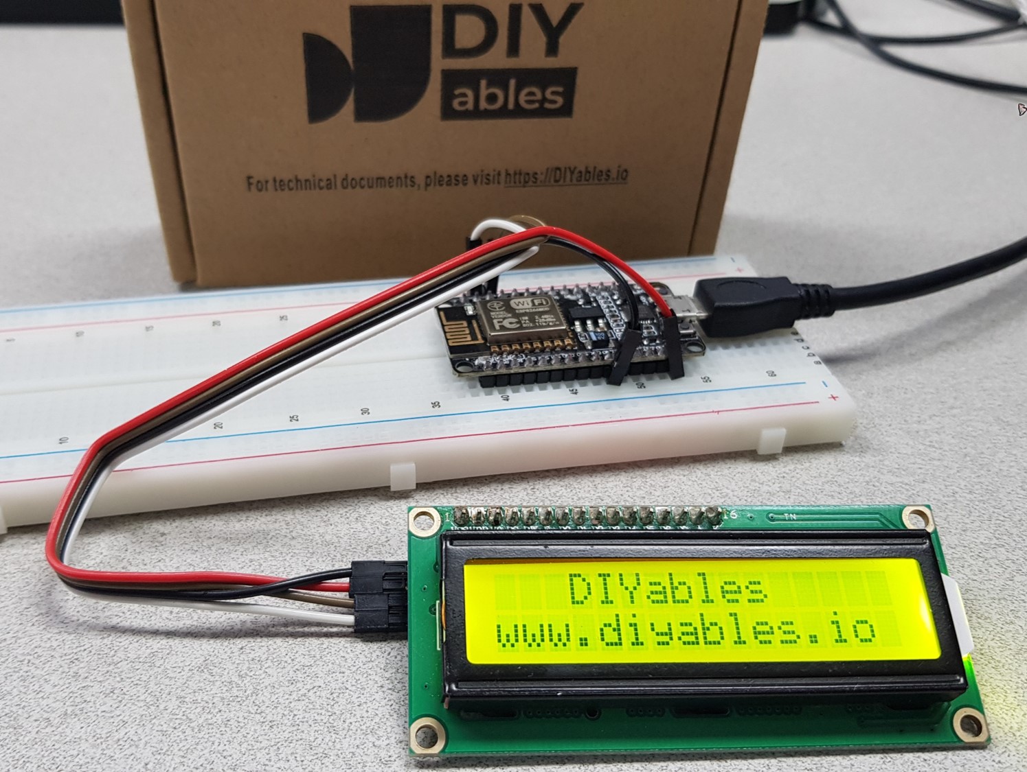 hiển thị văn bản trên lcd bằng ESP8266 NodeMCU
