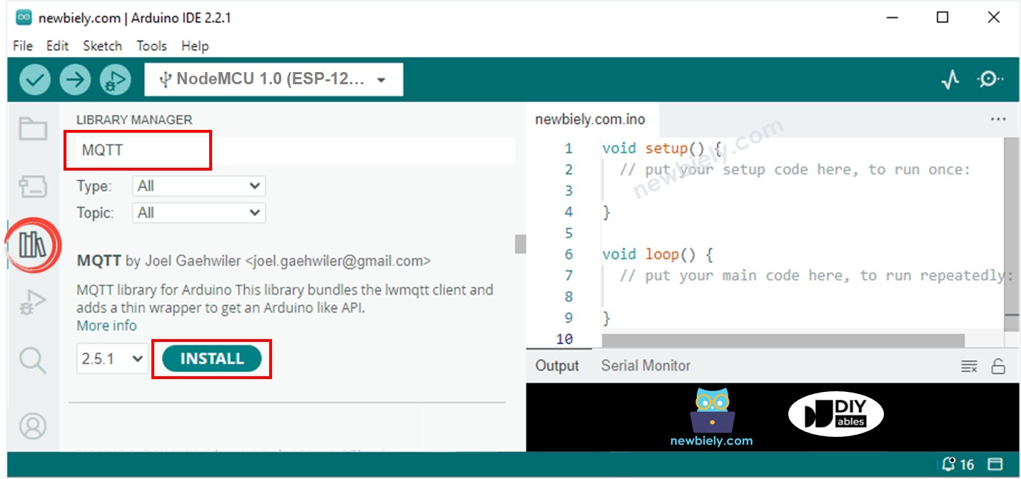 thư viện mqtt cho ESP8266 NodeMCU
