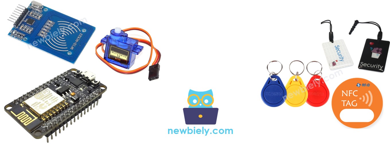 ESP8266 NodeMCU, Arduino, RFID, động cơ servo, thành phần