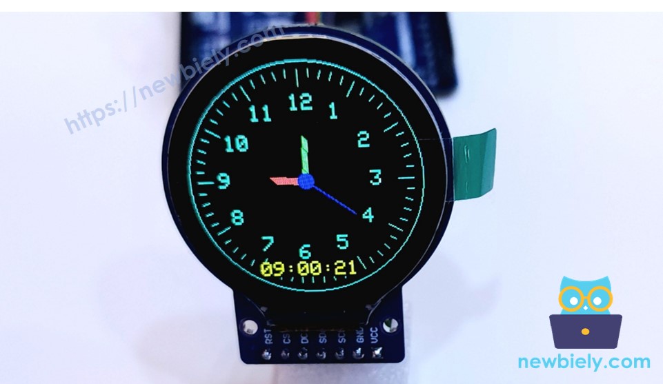 ESP8266 NodeMCU màn hình tft lcd hình tròn hiển thị đồng hồ