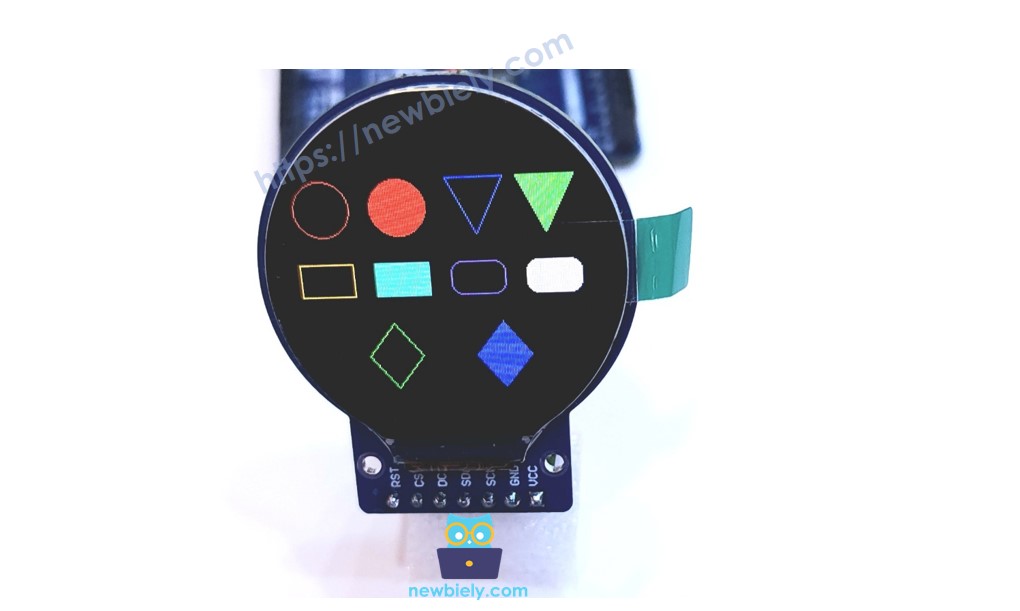 hình ảnh hiển thị cho màn hình lcd tft hình tròn ESP8266 NodeMCU