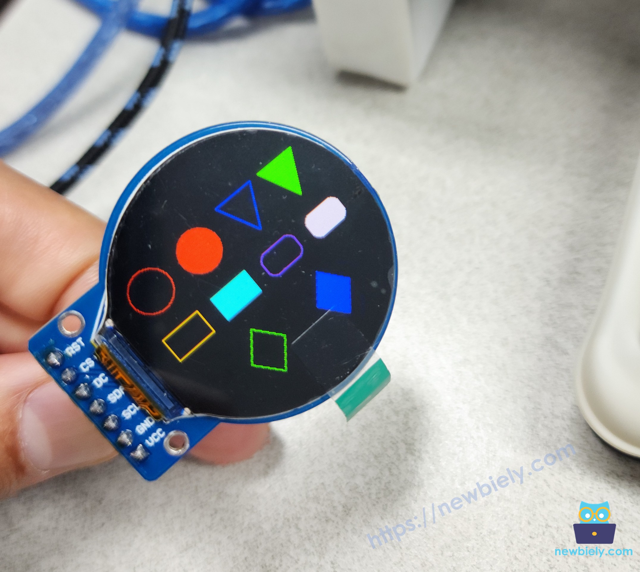 ESP8266 NodeMCU màn hình tft lcd hình tròn vẽ các hình