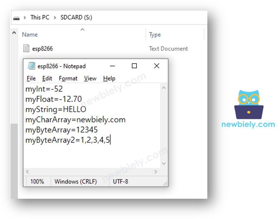 ESP8266 NodeMCU ghi biến vào thẻ nhớ microsd.