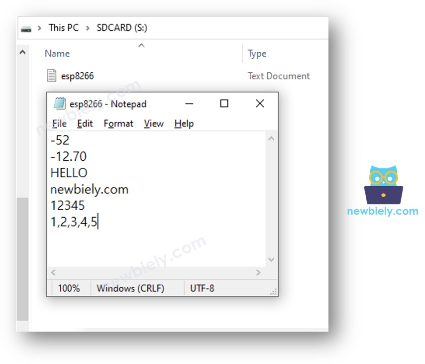 ESP8266 NodeMCU ghi biến vào thẻ micro sd