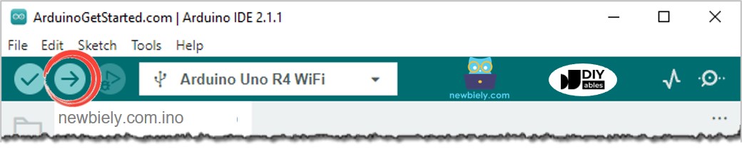 tải mã lên Arduino IDE
