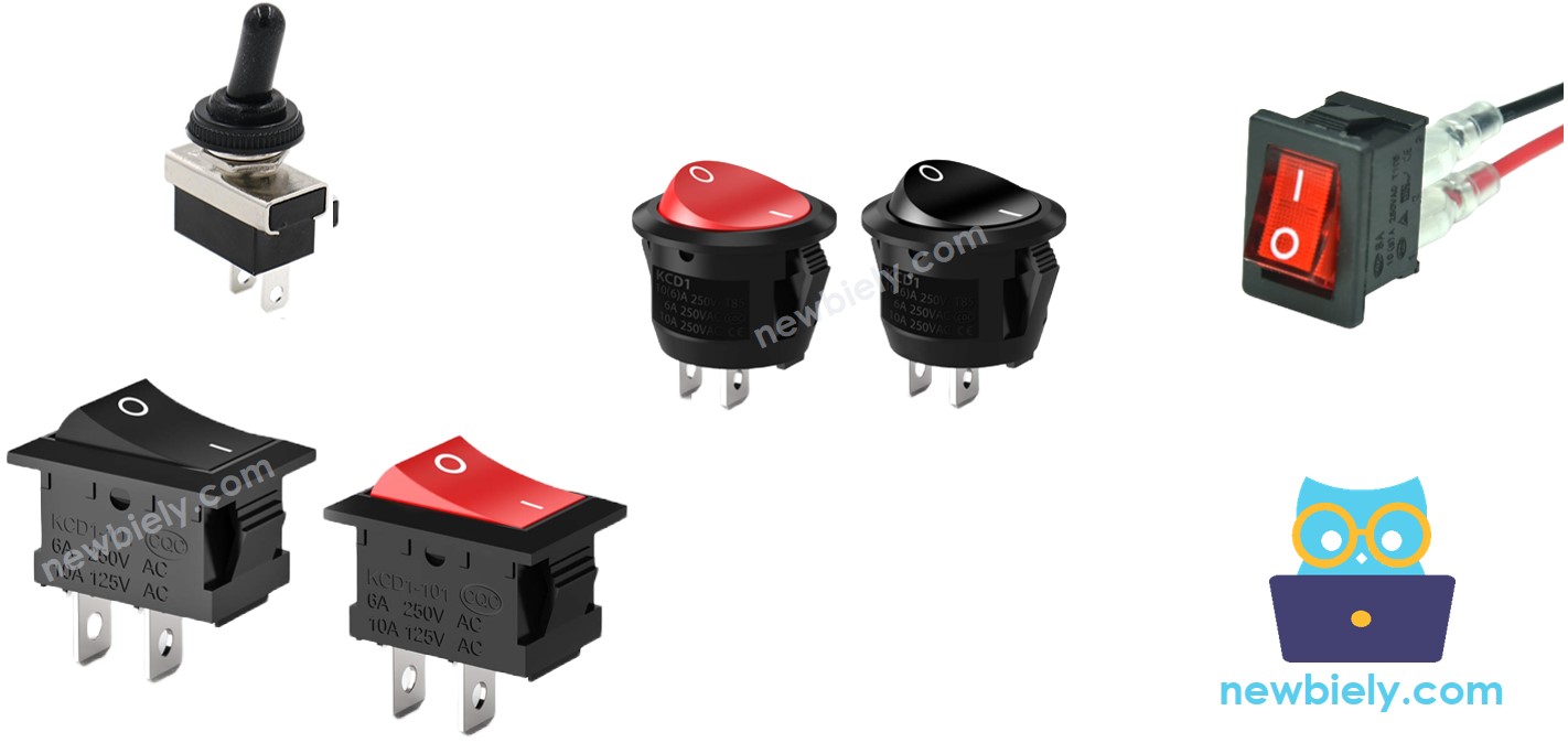 cấu hình chân của công tắc bẬt/tẮt