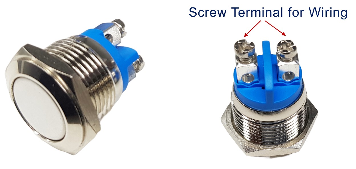 two-pin push nút nhấn sơ đồ chân