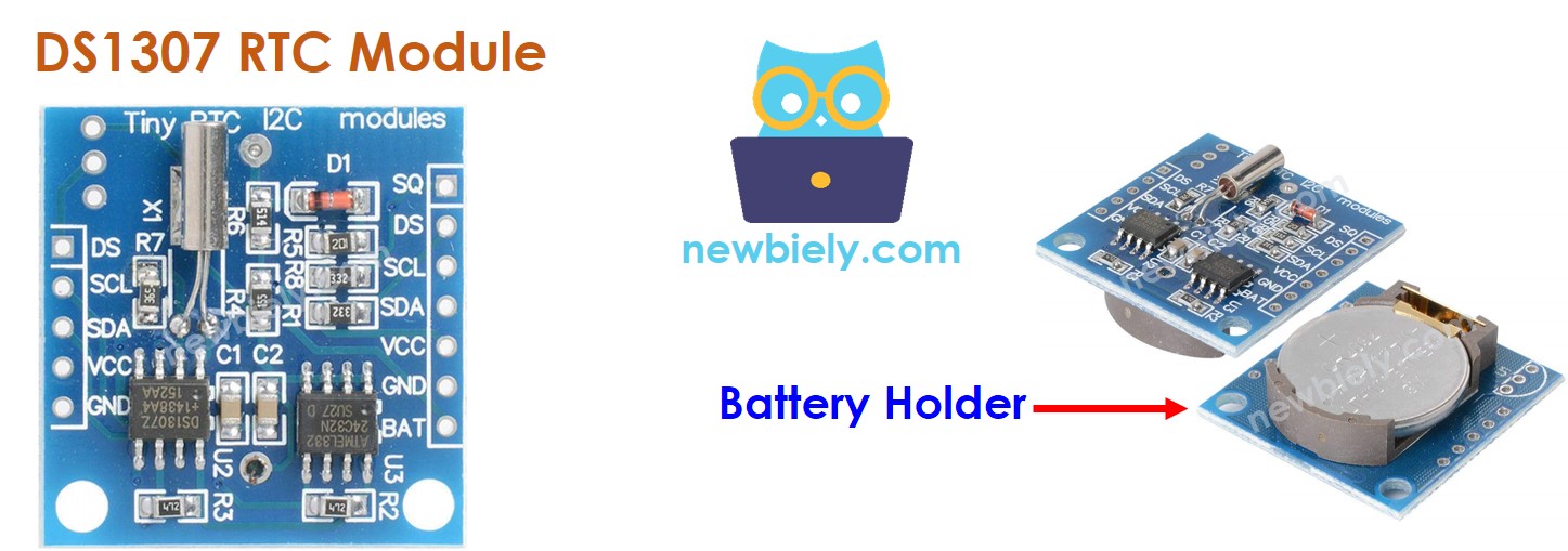 đồng hồ thời gian thực ds1307 module sơ đồ chân