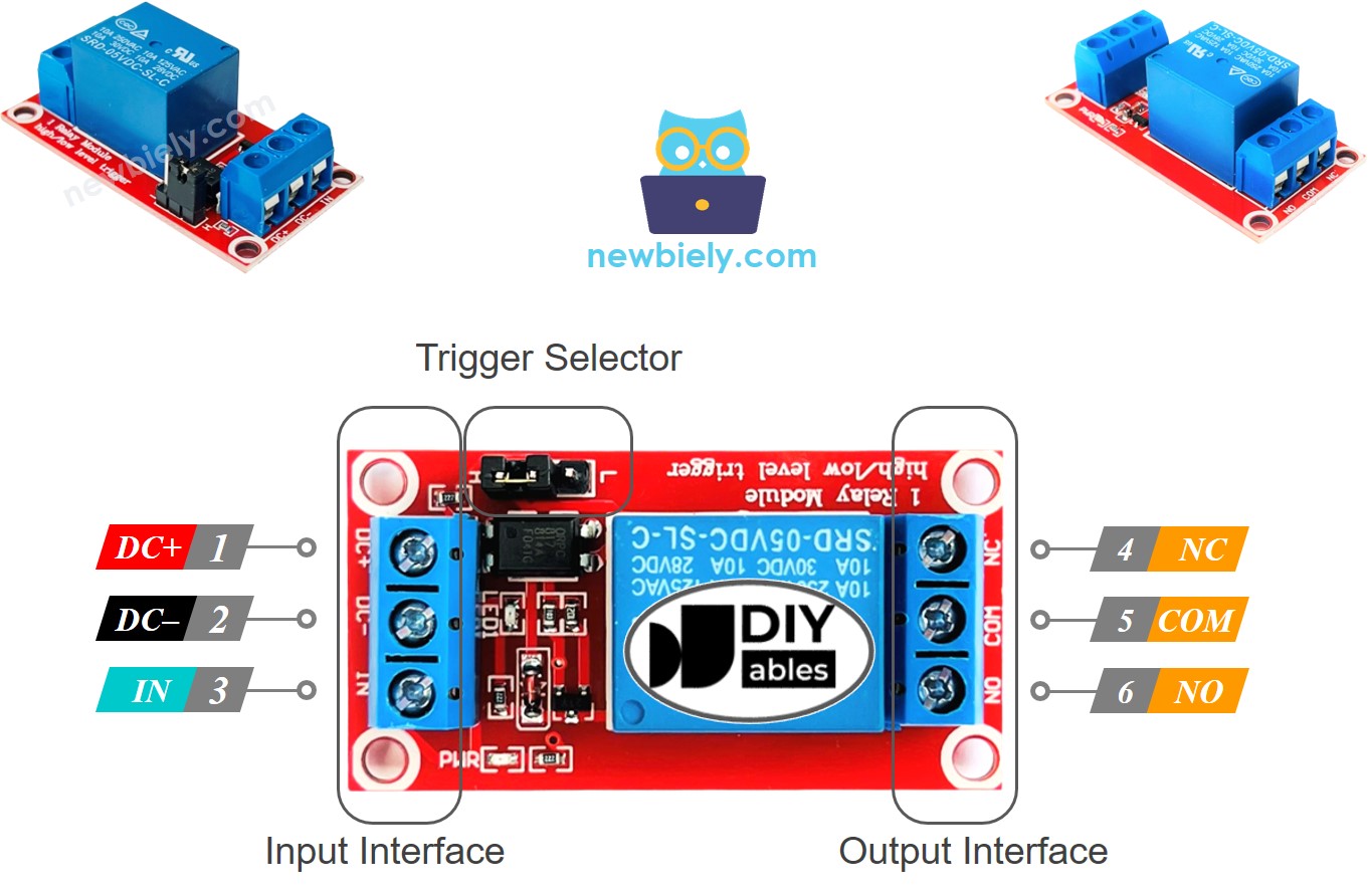 rơ le sơ đồ chân